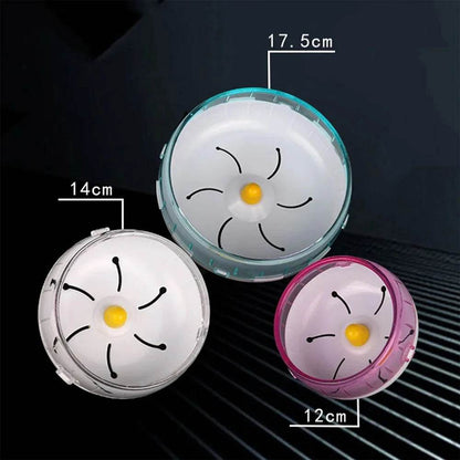 Hamster disque de course jouet Sport course silencieux Transparent petit animal de compagnie rotatif Jogging roue roue jouets animal de compagnie Hamster Cage fournitures - Animaleriex