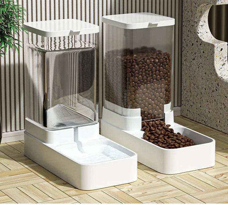 Mangeoire pour chien Distributeur d'eau pour chat Mangeoire automatique pour chat et distributeur d'eau pour chat Mangeoire pour chat par gravité Distributeur de stockage de nourriture Conteneur - Animaleriex