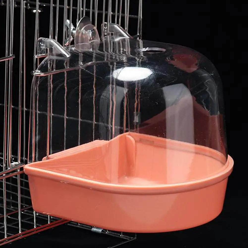 Bain d'oiseaux suspendu transparent pour Cage à perruches, accessoires pour perroquets, baignoire, douche, Cage pour canari, perruche, calopsitte - Animaleriex